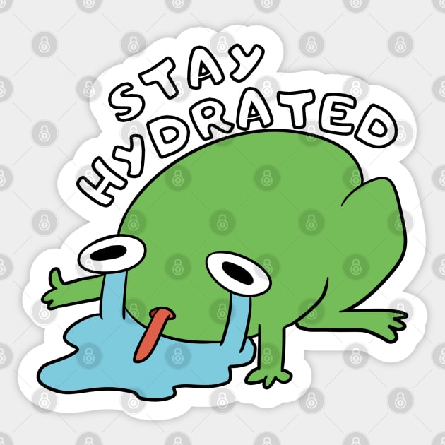 Stay hydrated froggie Sticker by Nucifen